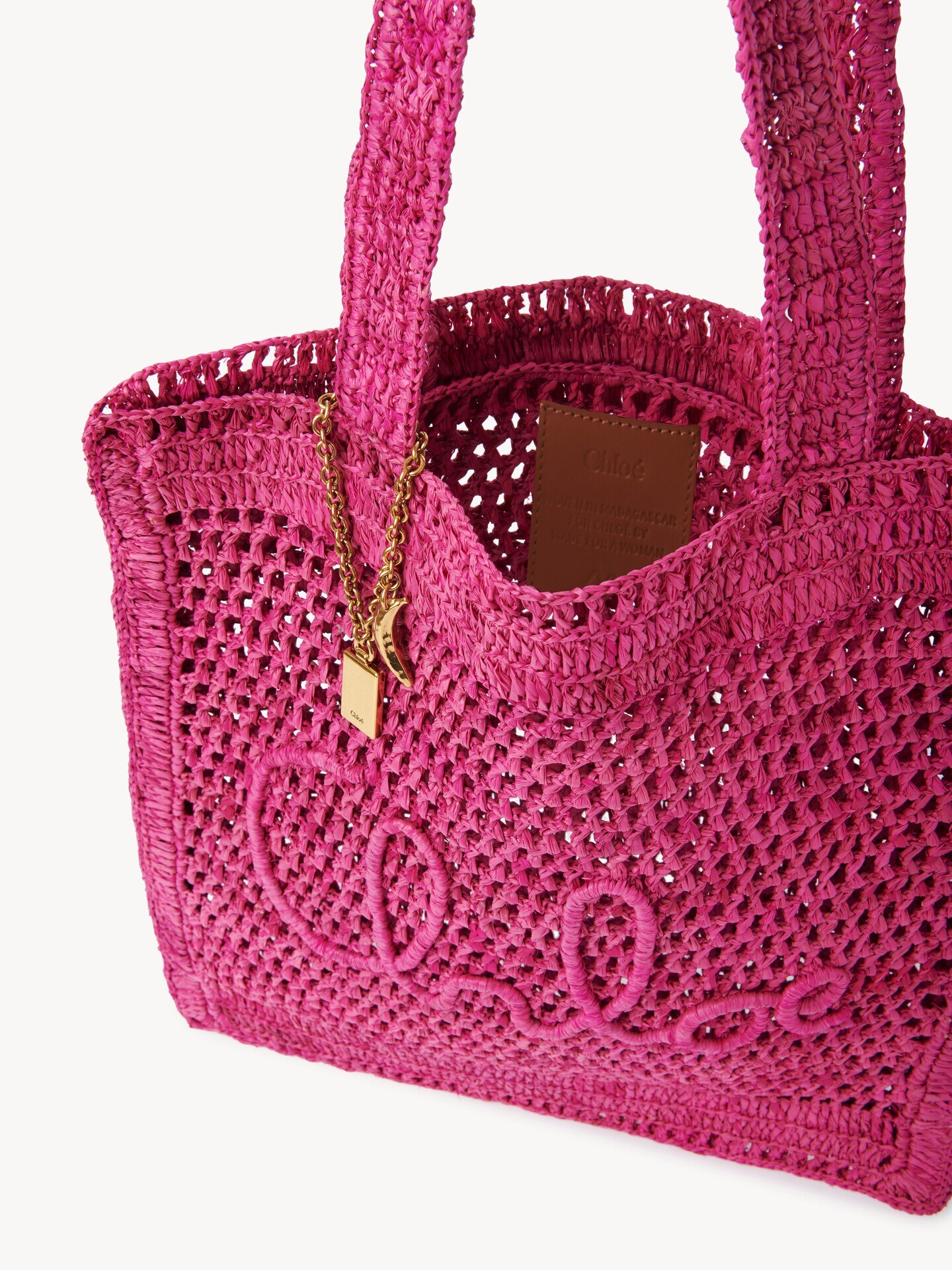 Summer Banana tote bag in raffia - 6