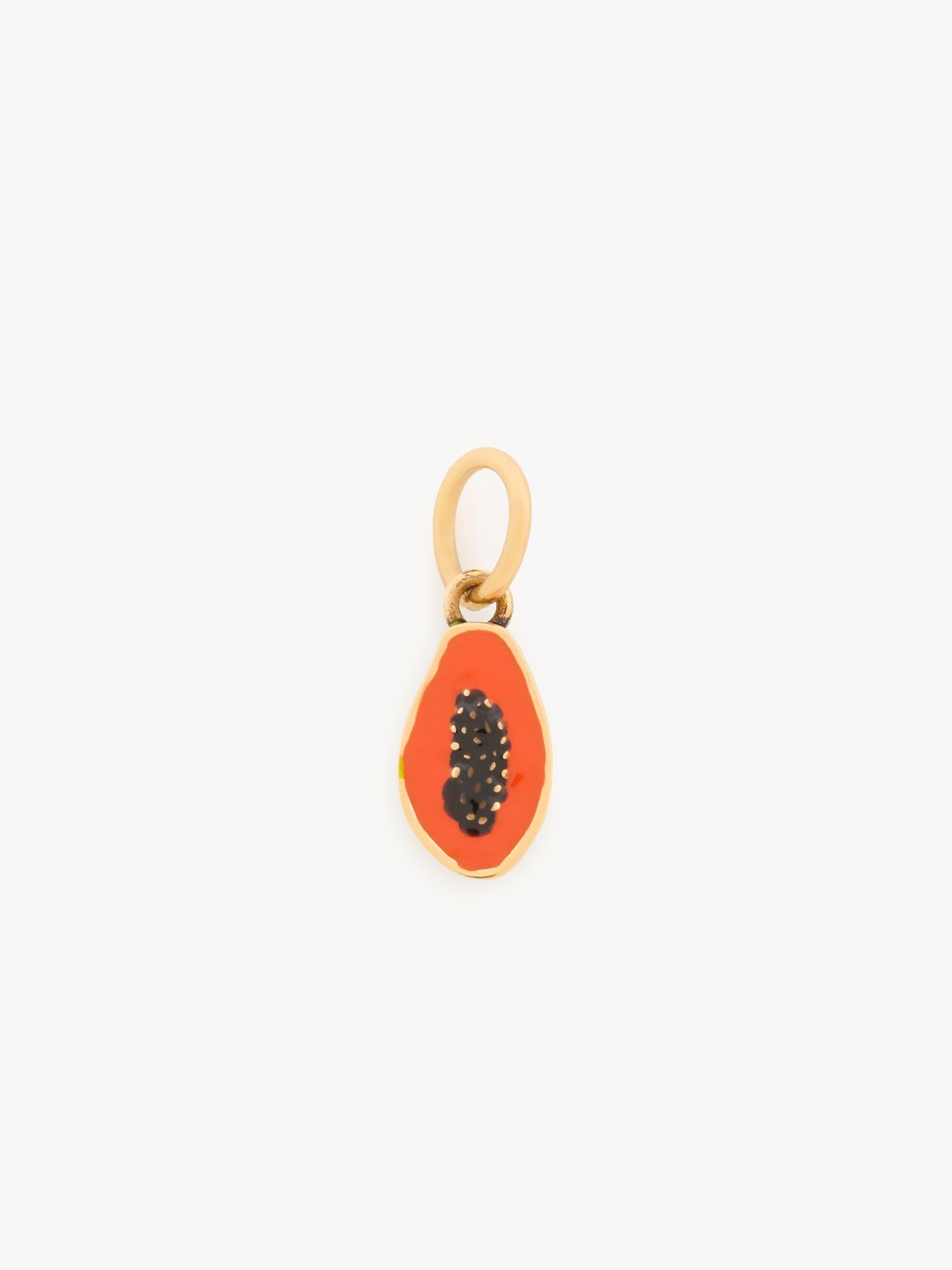 Papaya charm in brass - 2