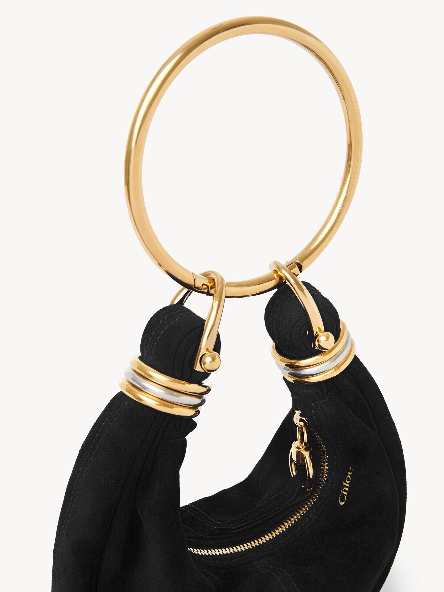 スエードレザー製ミニBracelet Hobo Bag - 8