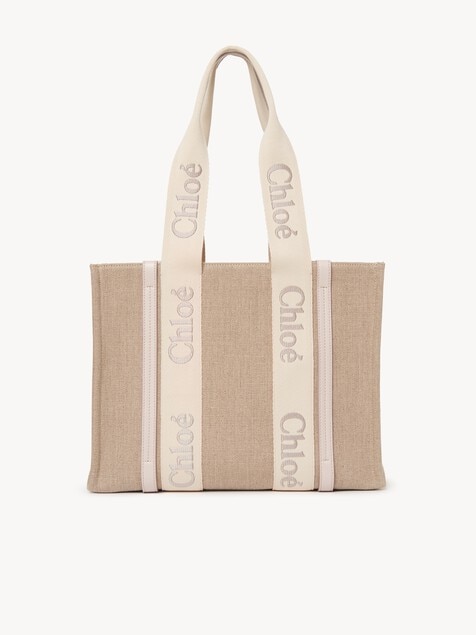 Woody tote bag in linen