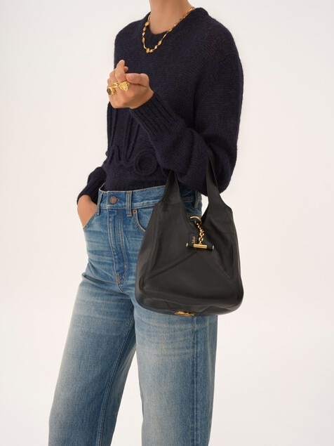Kleine Chlo&eacute; Balloon Bag aus genarbtem Leder