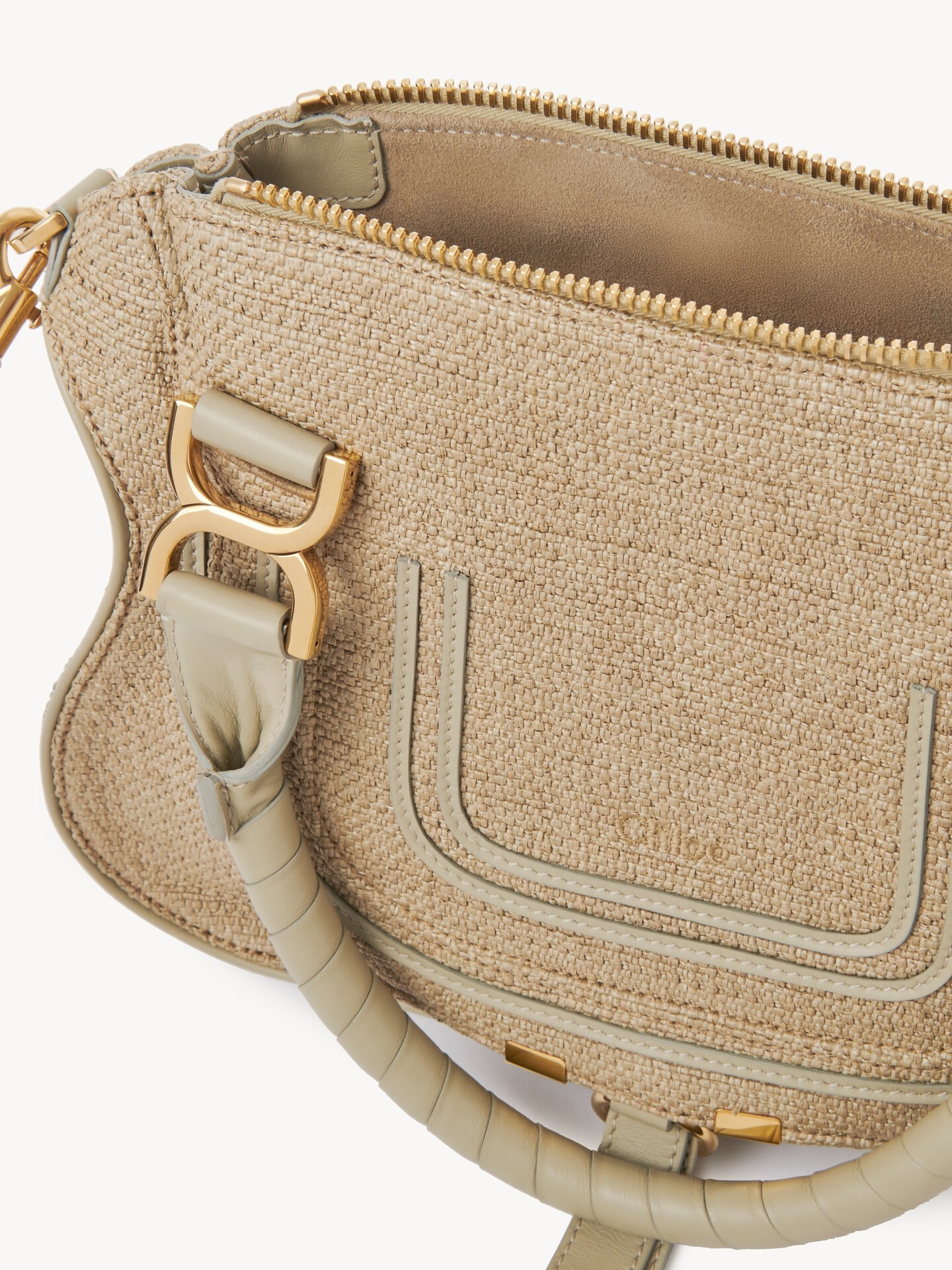 Small Marcie bag in raffia-effect fibers - 6