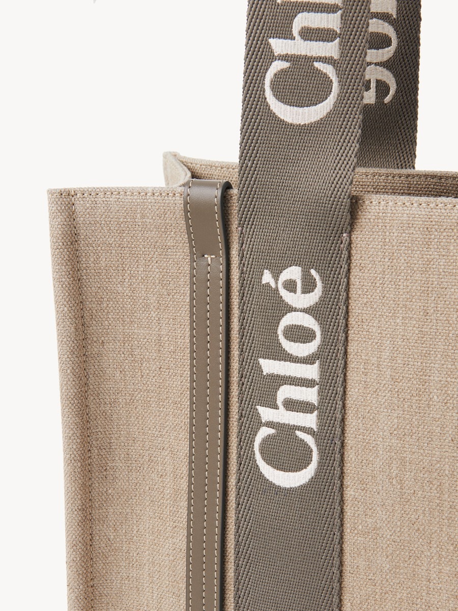 Bolso tote Woody de lino - 7