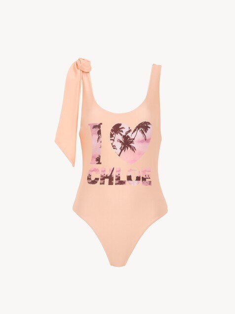 Maillot de bain une pi&egrave;ce &agrave; bretelle nou&eacute;e et logo