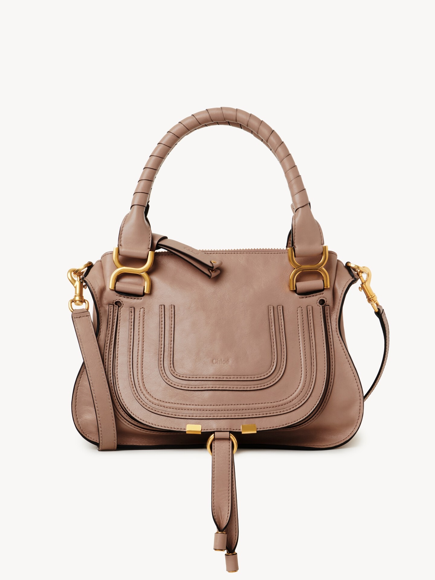 Kleine Marcie Tasche aus gl&auml;nzendem Leder - 2