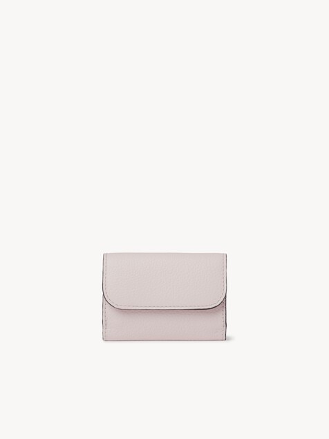 Mini Alphabet tri-fold in grained leather