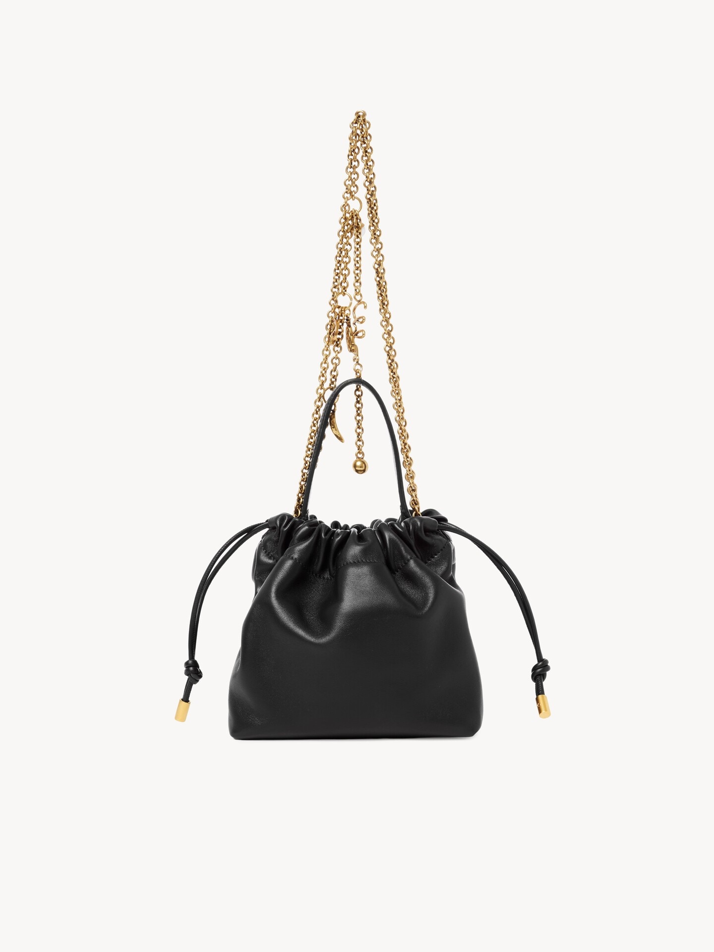 Mini Chlo&eacute; Icons shoulder bag with chain in soft leather - 4.0