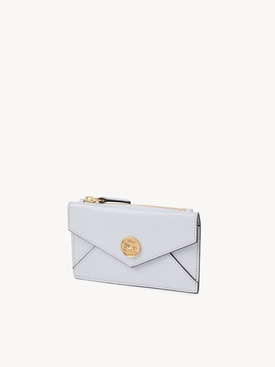 Small Envelope purse with card slots in grained leather - 2