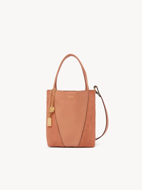 Small Chlo&eacute; Spin tote bag in grained & suede leather