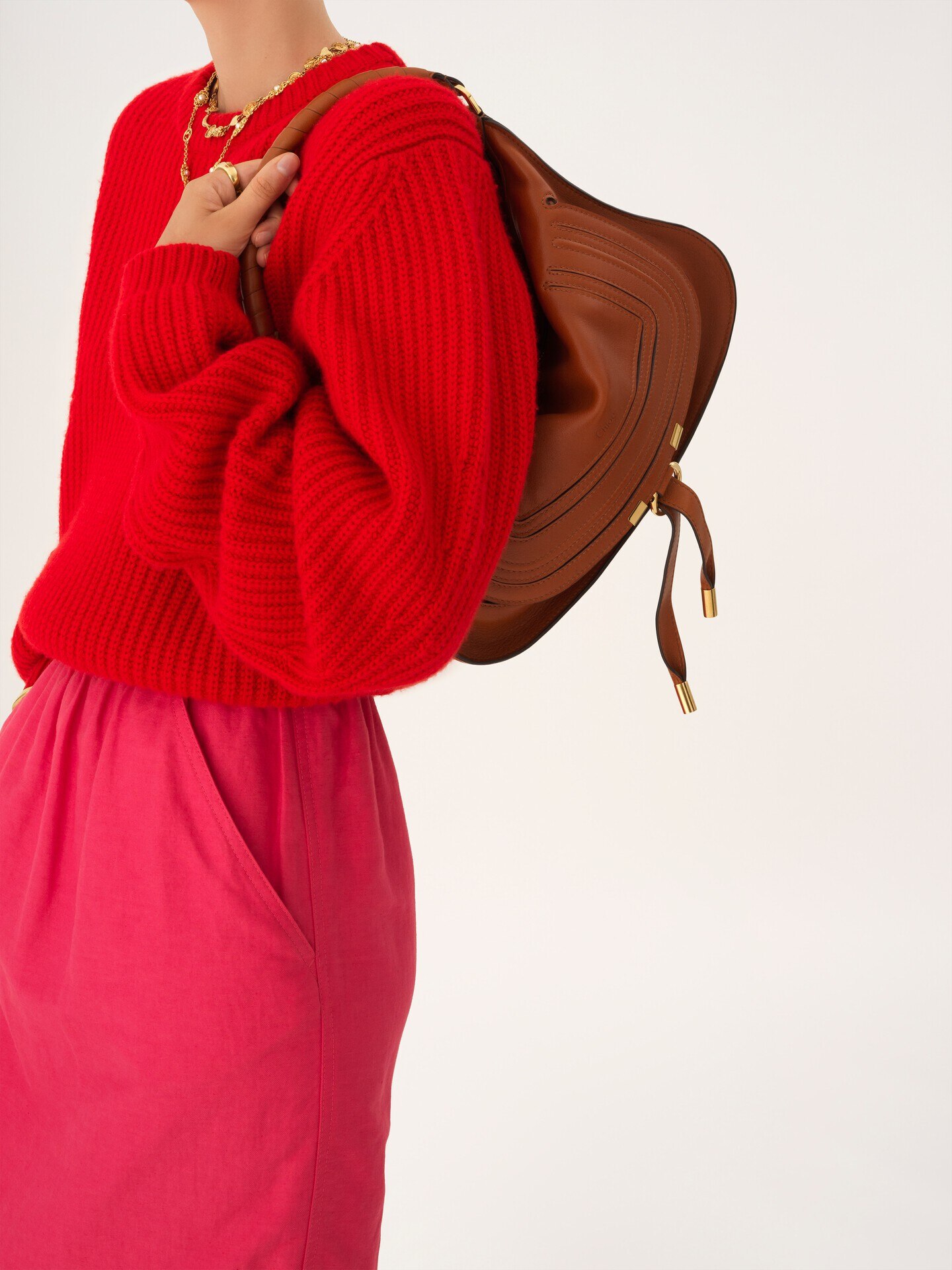 Bolso de hombro Marcie peque&ntilde;o de cuero suave - 3
