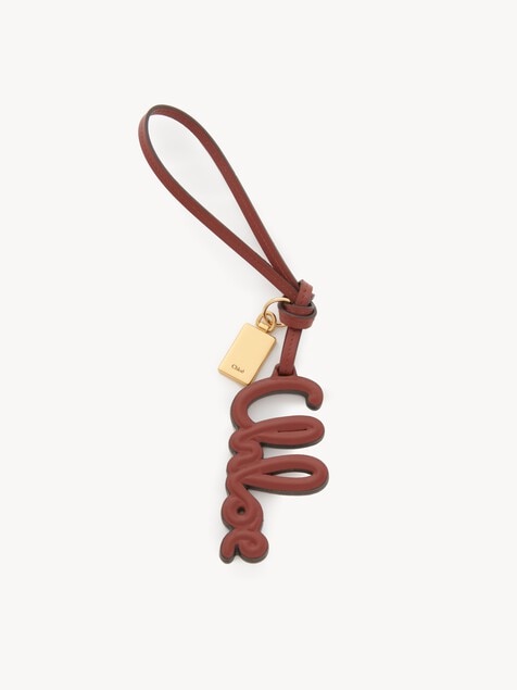 Charm per borsa Logo in pelle lucida