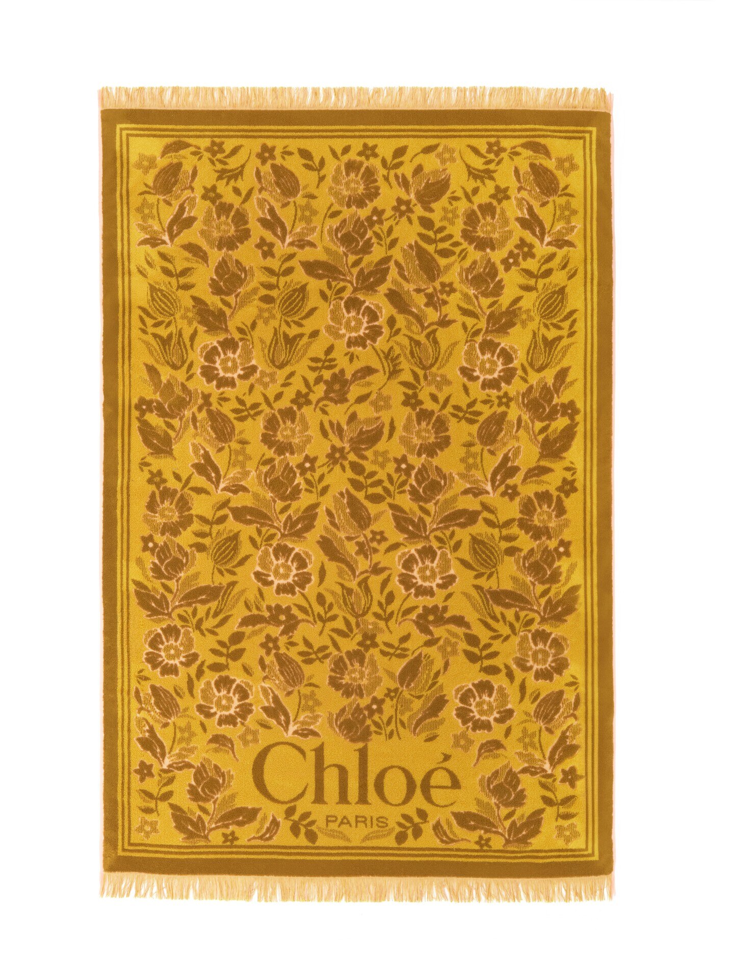 The Chloé Plage beach towel in cotton toweling Anise Green - Chloé