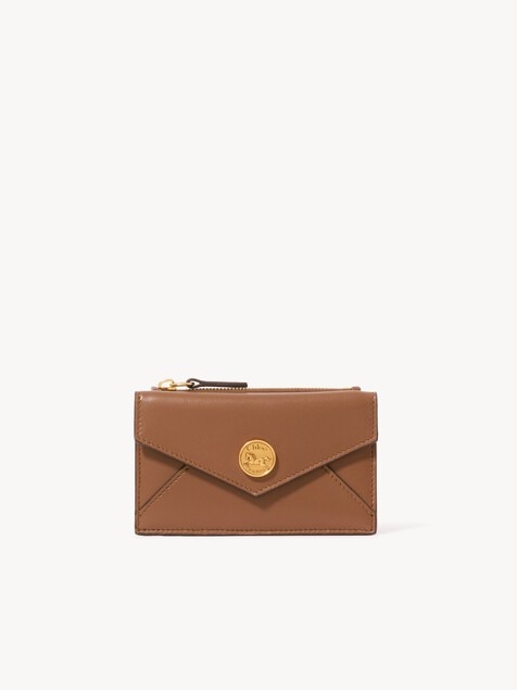 Small Envelope purse with card slots in soft & suede leather