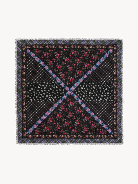 &Eacute;charpe carr&eacute;e Chlo&eacute; Folk en laine