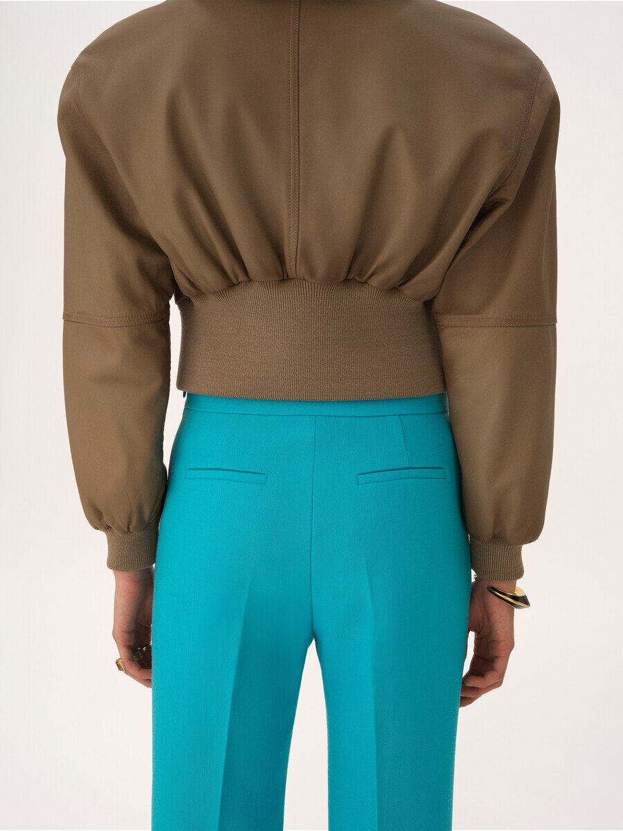 Cropped blouson in leather - 6