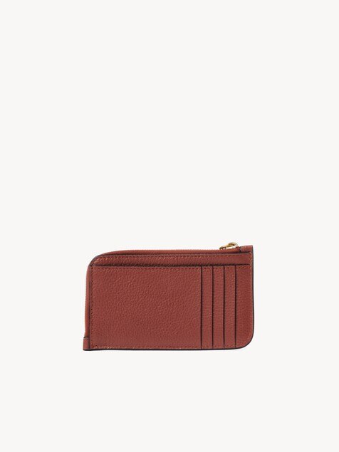 Alphabet wallet in grained leather
