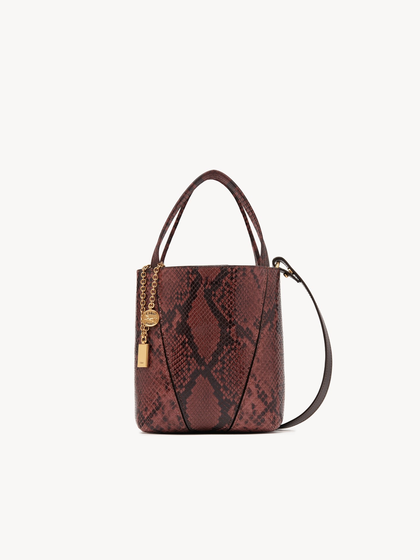 Bolso tote Chlo&eacute; Spin peque&ntilde;o cuero efecto pit&oacute;n - 1.0