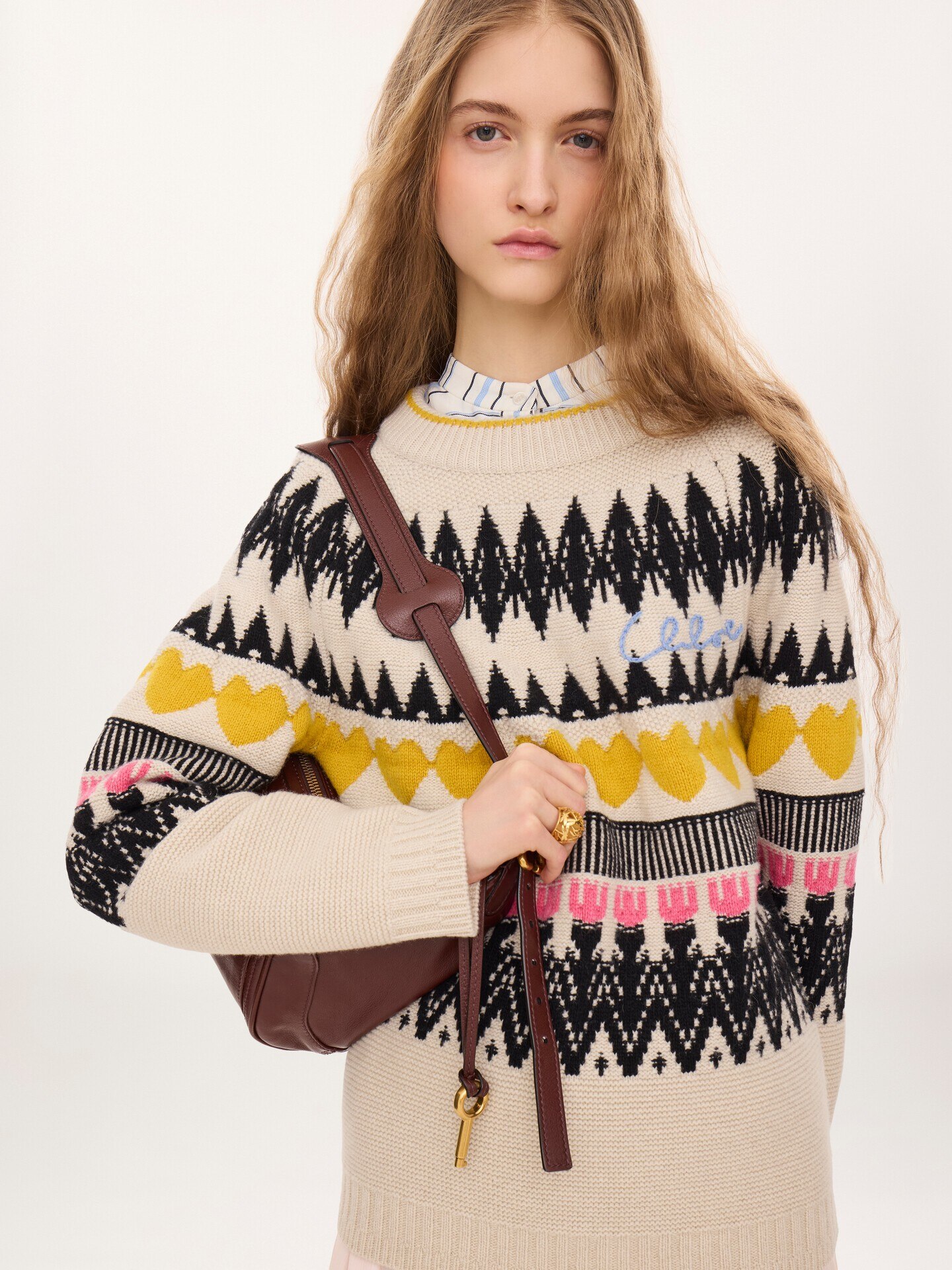 Generous logo sweater in a wool & cashmere knit - 3.0