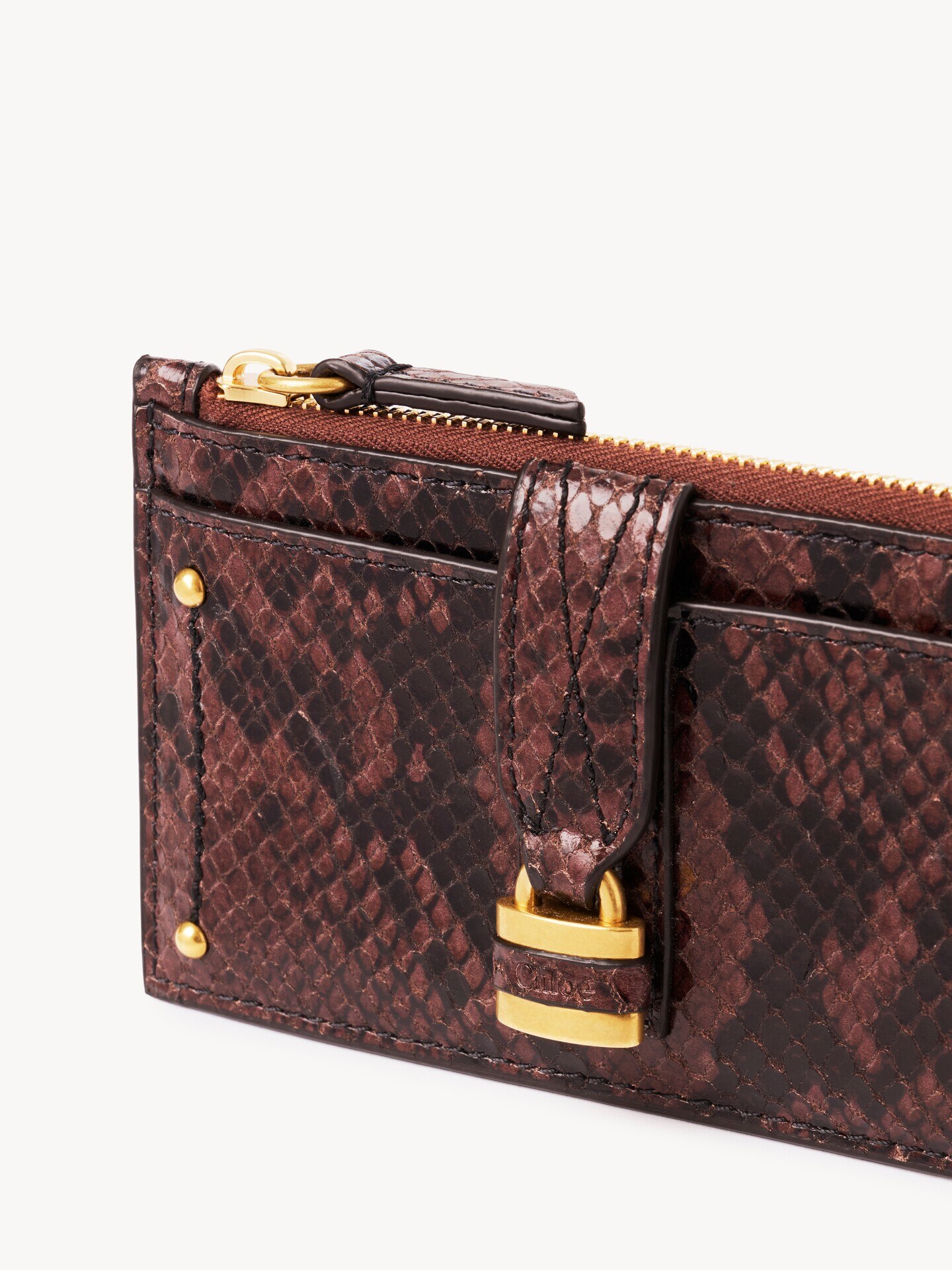 Small Paddington purse with card slots in python-effect leather - 5.0