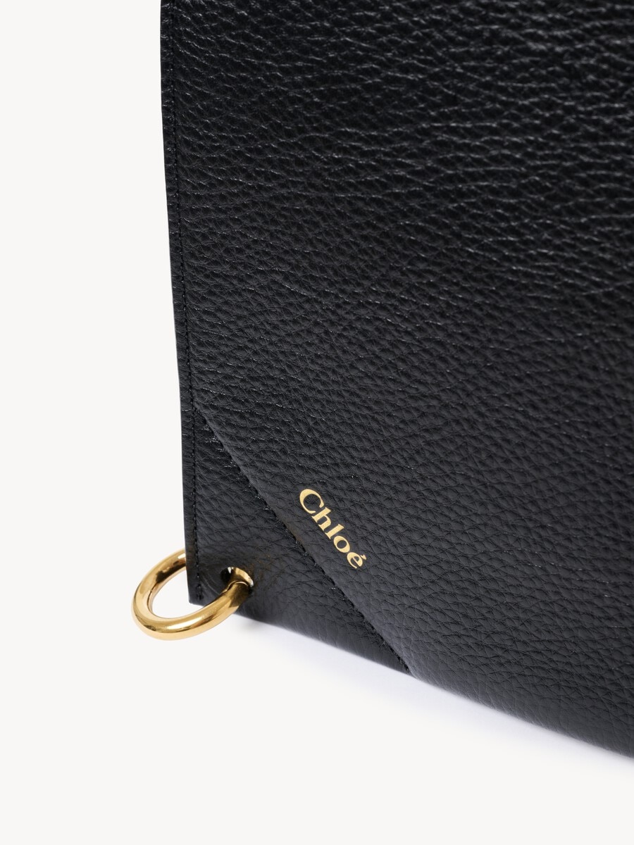 Chlo&eacute; Spin zipped pouch in grained leather - 4