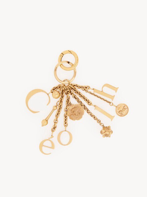 Charm per borsa portachiavi Chlo&eacute; Symbols Logo in ottone