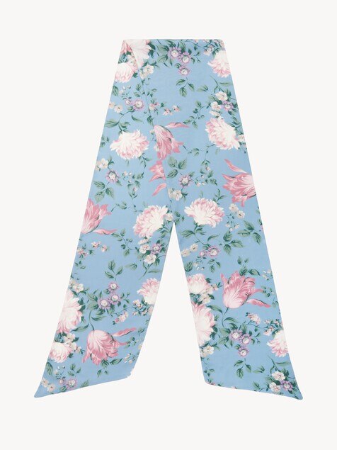 Foulard bandeau large Chlo&eacute; Peonies en charmeuse de soie