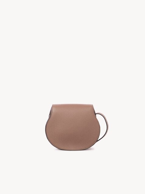 Small Marcie saddle bag in grained leather