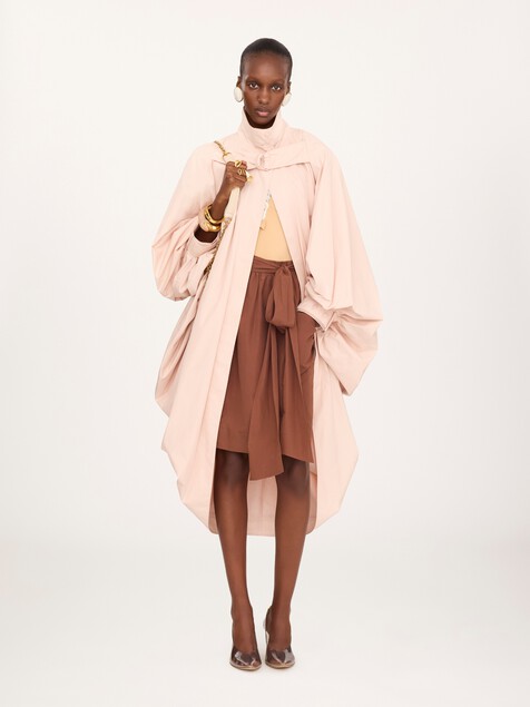 Pencil skirt in cotton poplin