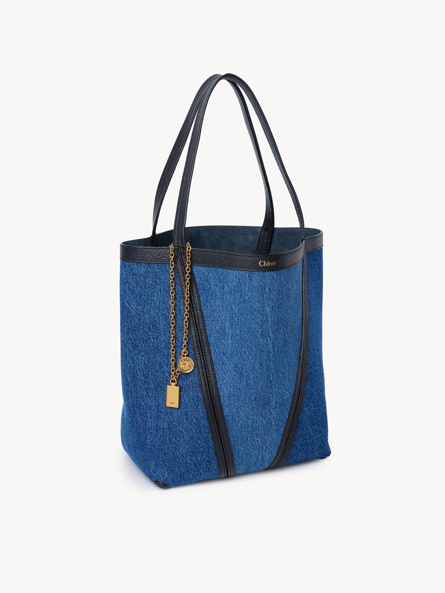 Chlo&eacute; Spin tote bag in denim - 4