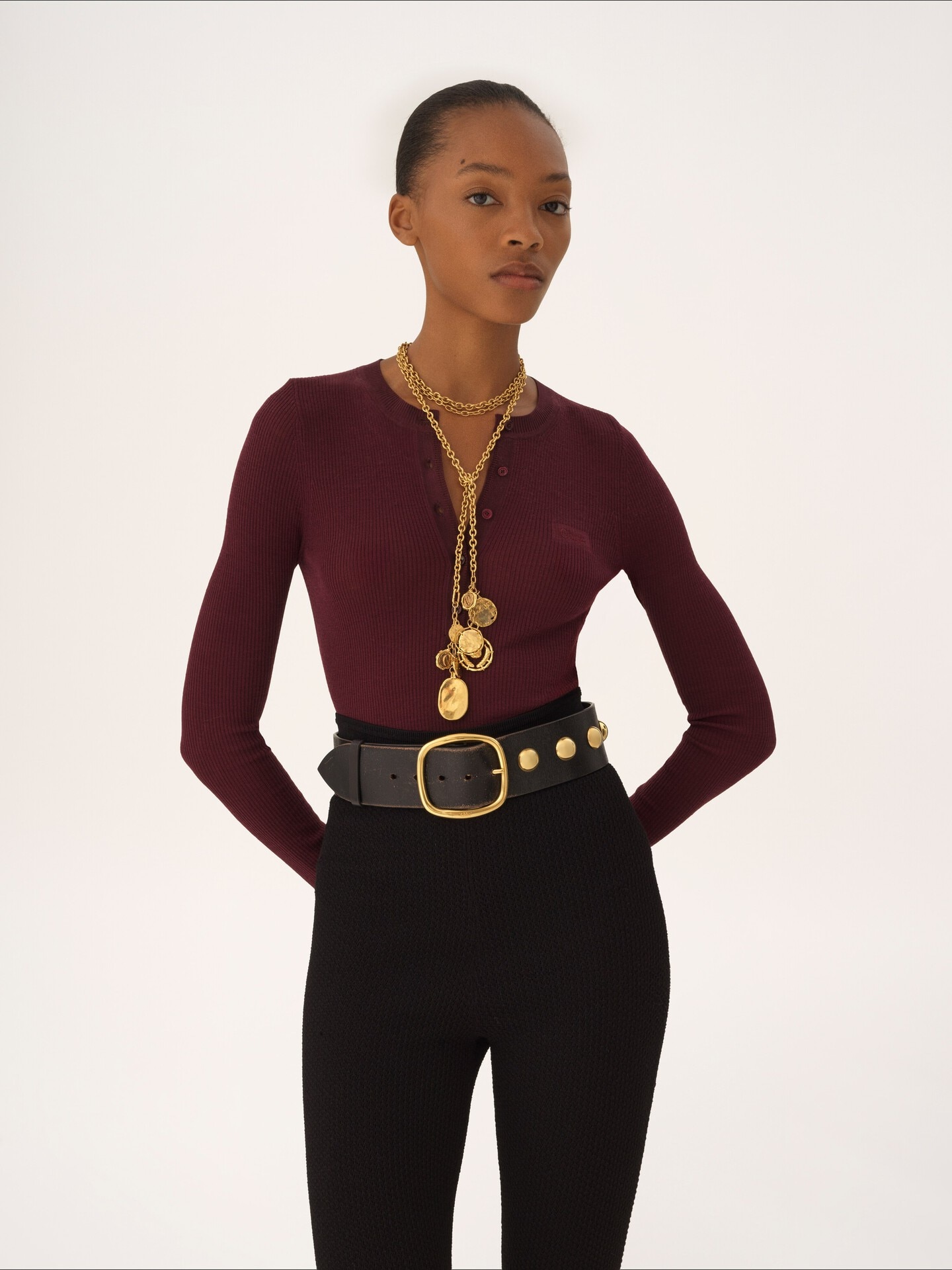 Camisa Henley de punto de lana superfina - 4