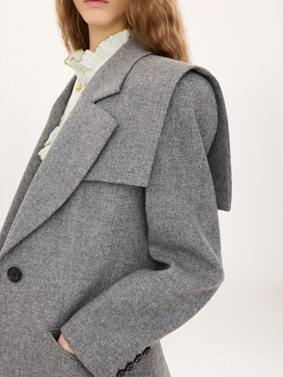 Single-breasted tailored jacket in chin&eacute; wool - 7