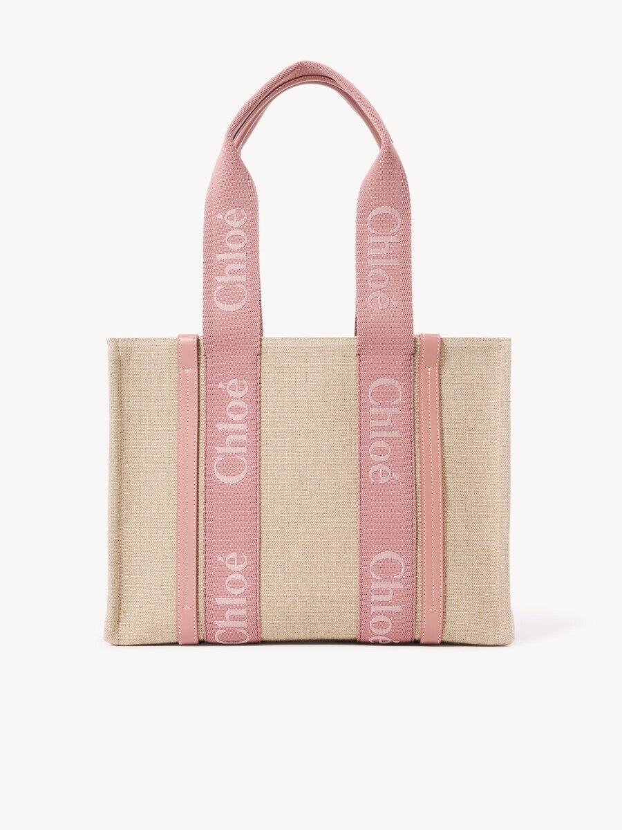 Woody tote bag in linen - 5