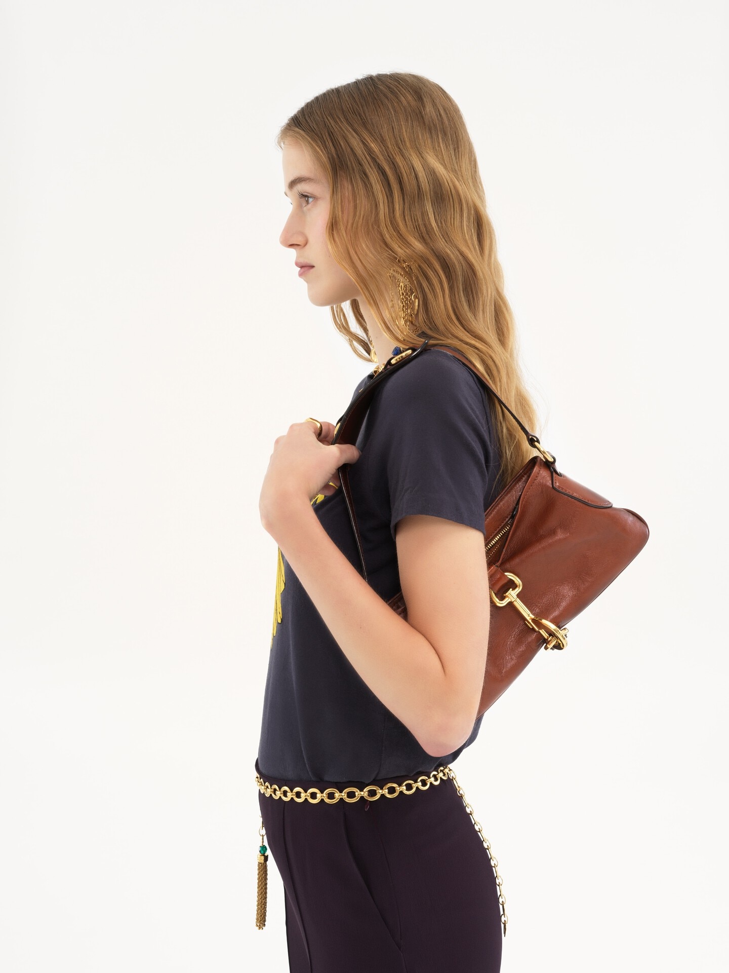 Sac port&eacute; &eacute;paule Kerala 25 en cuir lisse - 3