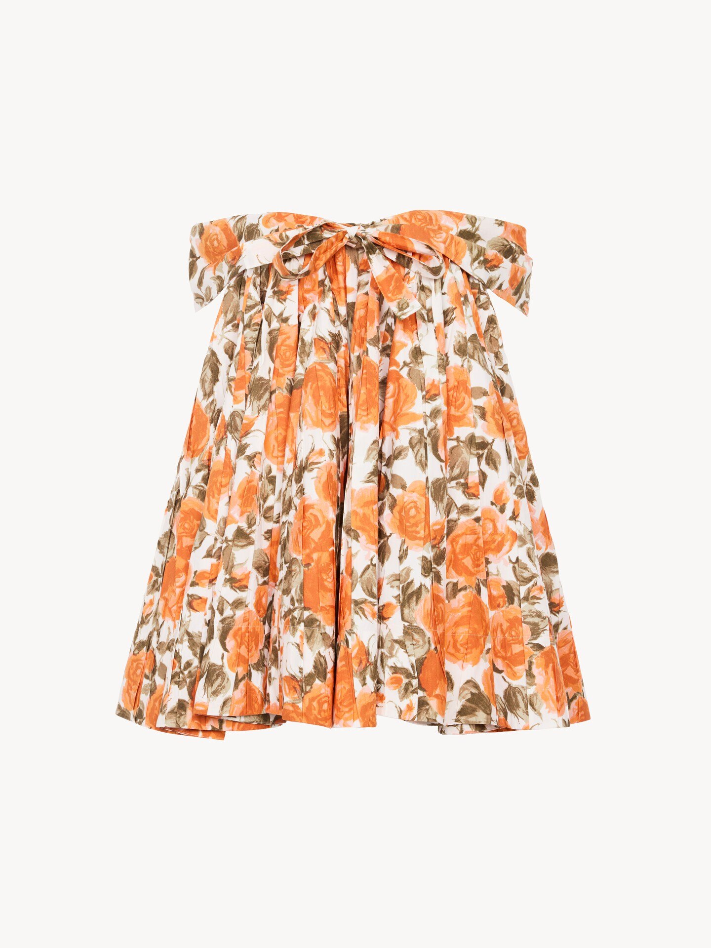 Mini robe encolure bardot en popeline de coton - 2