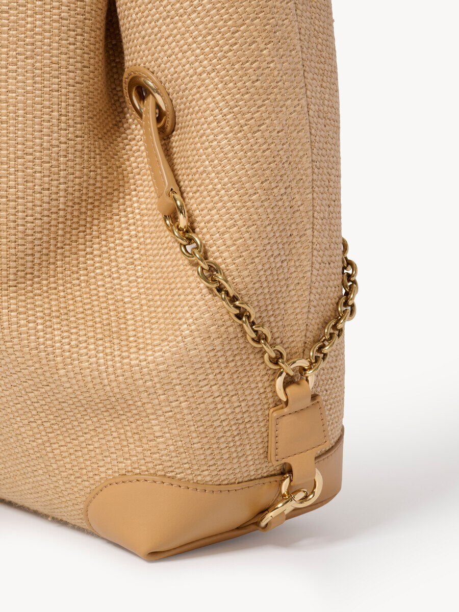 Chlo&eacute; Clover double carry bag in raffia-effect fibres - 7