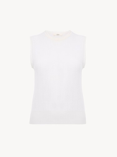 Sleeveless sweater in a wool knit - 2