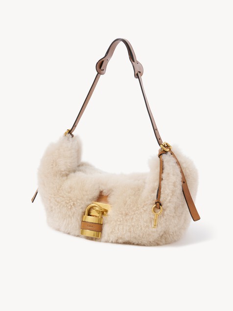 Paddington crossbody bag in shearling