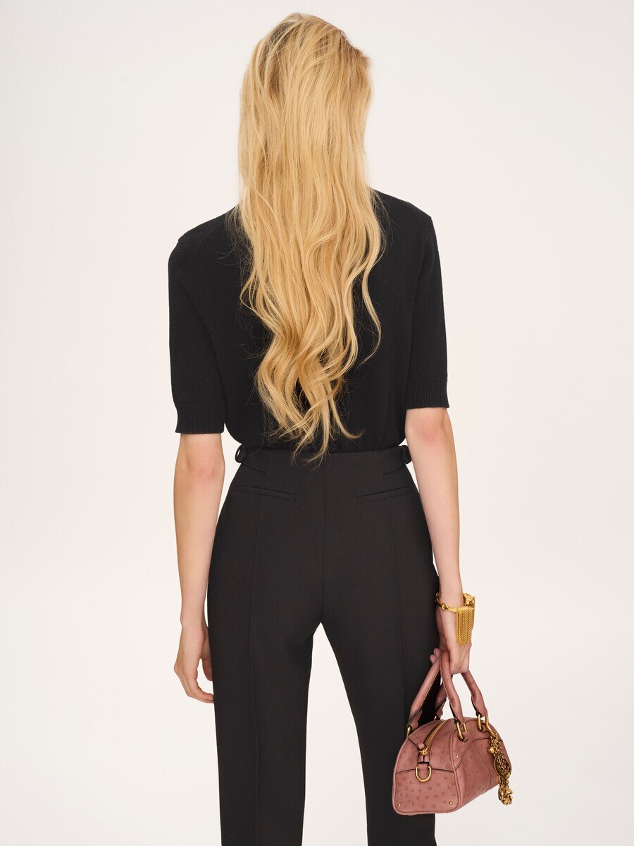 Short-sleeve jumper in a merino & cashmere wool knit - 5