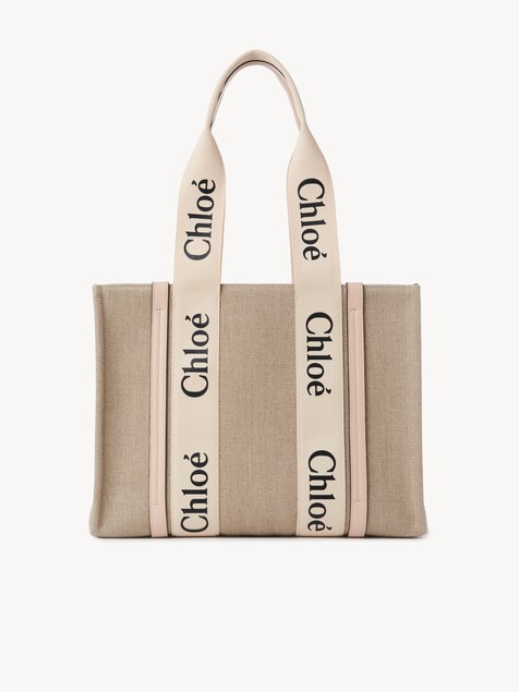 Woody tote bag in linen