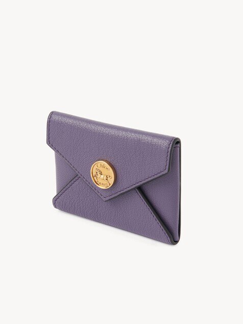 Porte-cartes Envelope en cuir grain&eacute;