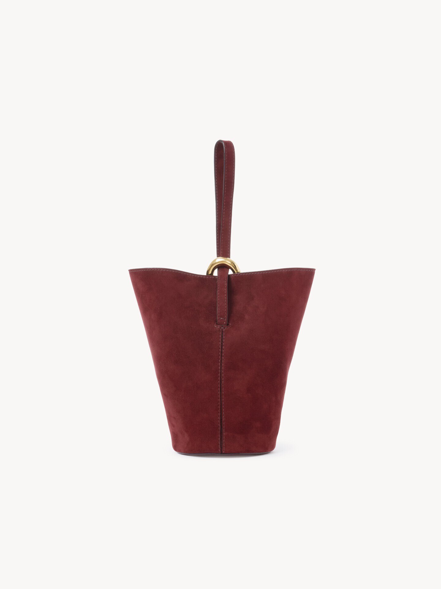 Small Eden Treasures wristlet bucket bag in suede leather - 4.0