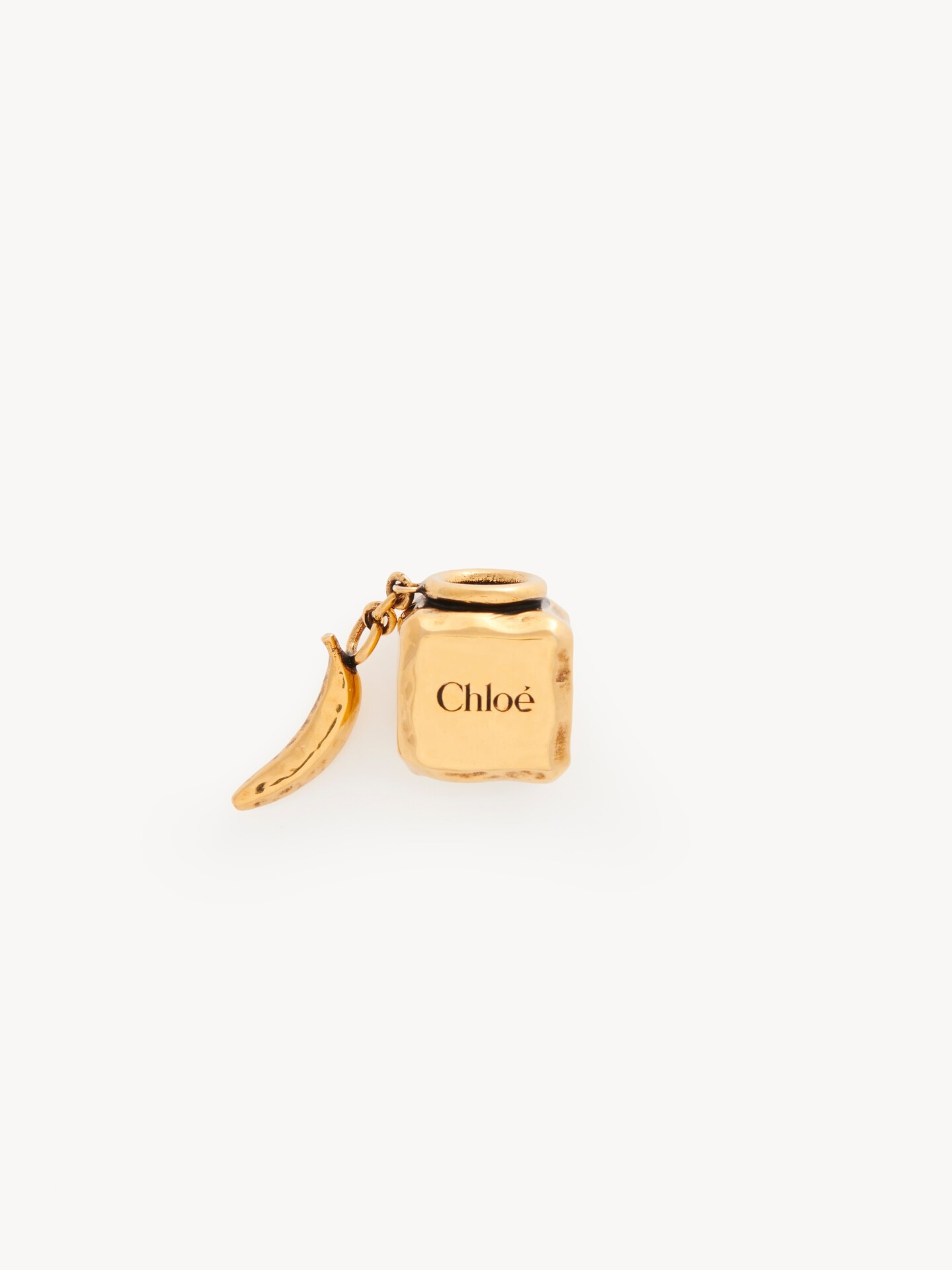 Cube Banana Dice bracelet charm in brass - 2