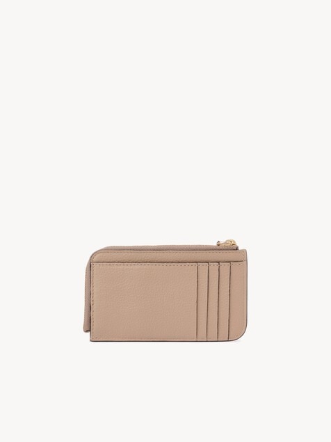 Alphabet wallet in grained leather