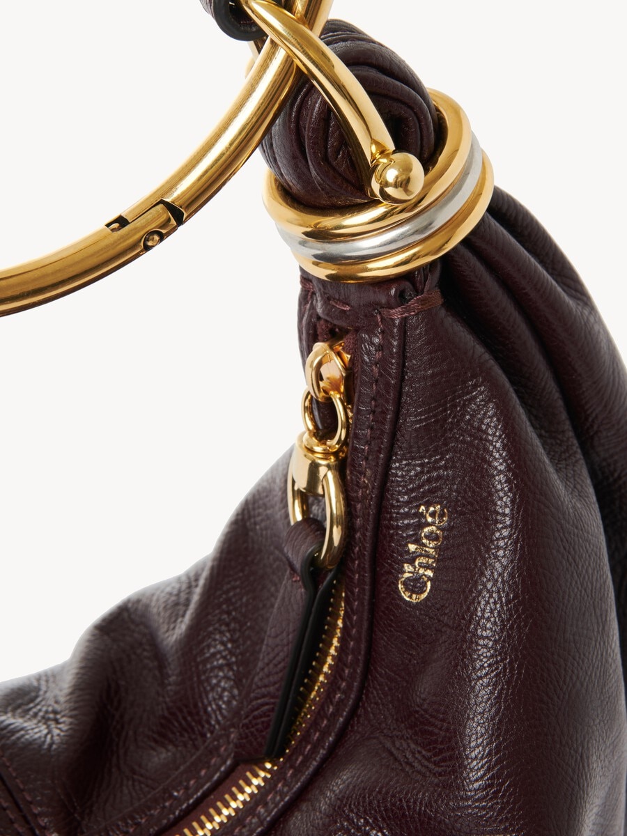 Small Bracelet hobo bag in grained leather - 6