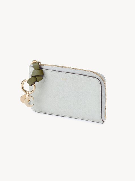 Alphabet wallet in grained leather