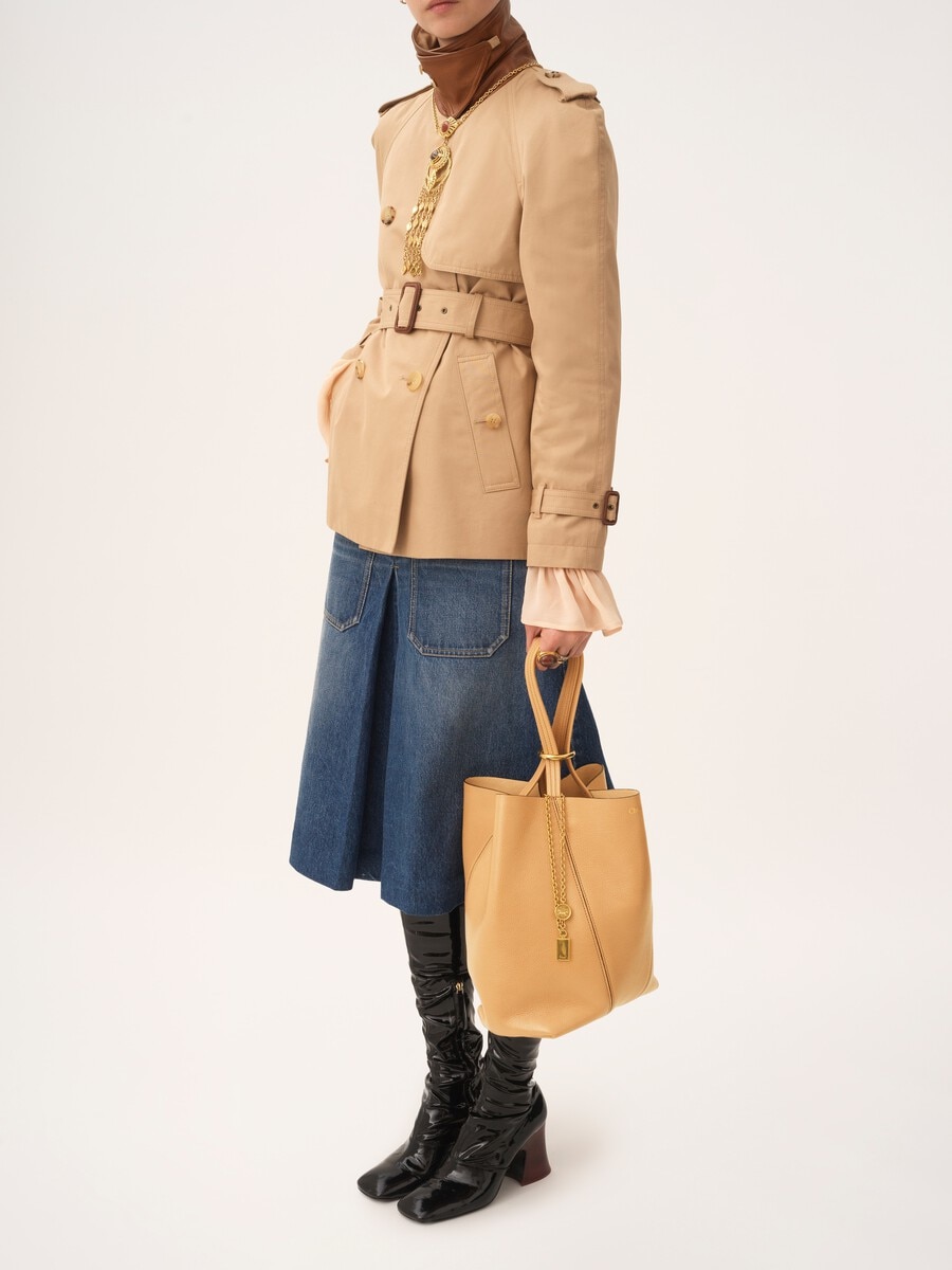 Sac cabas Chlo&eacute; Spin en cuir grain&eacute; - 7