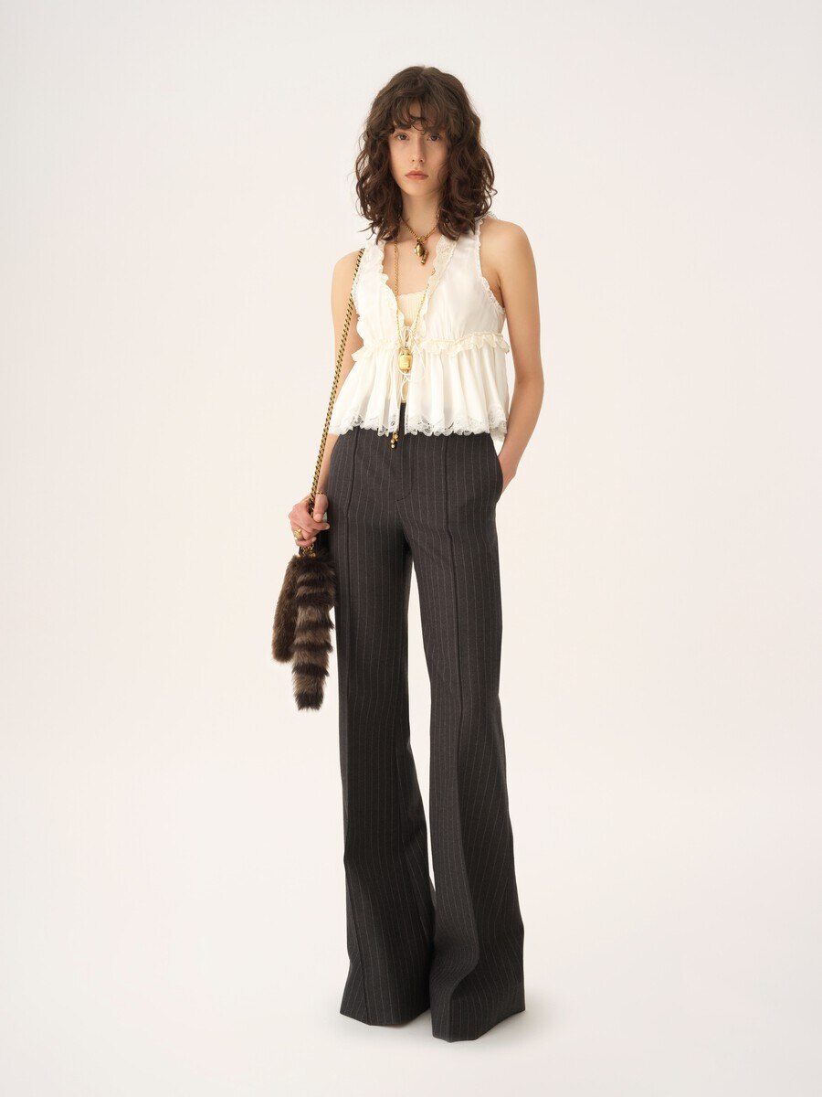 Pantalon tailleur bootcut en laine - 3