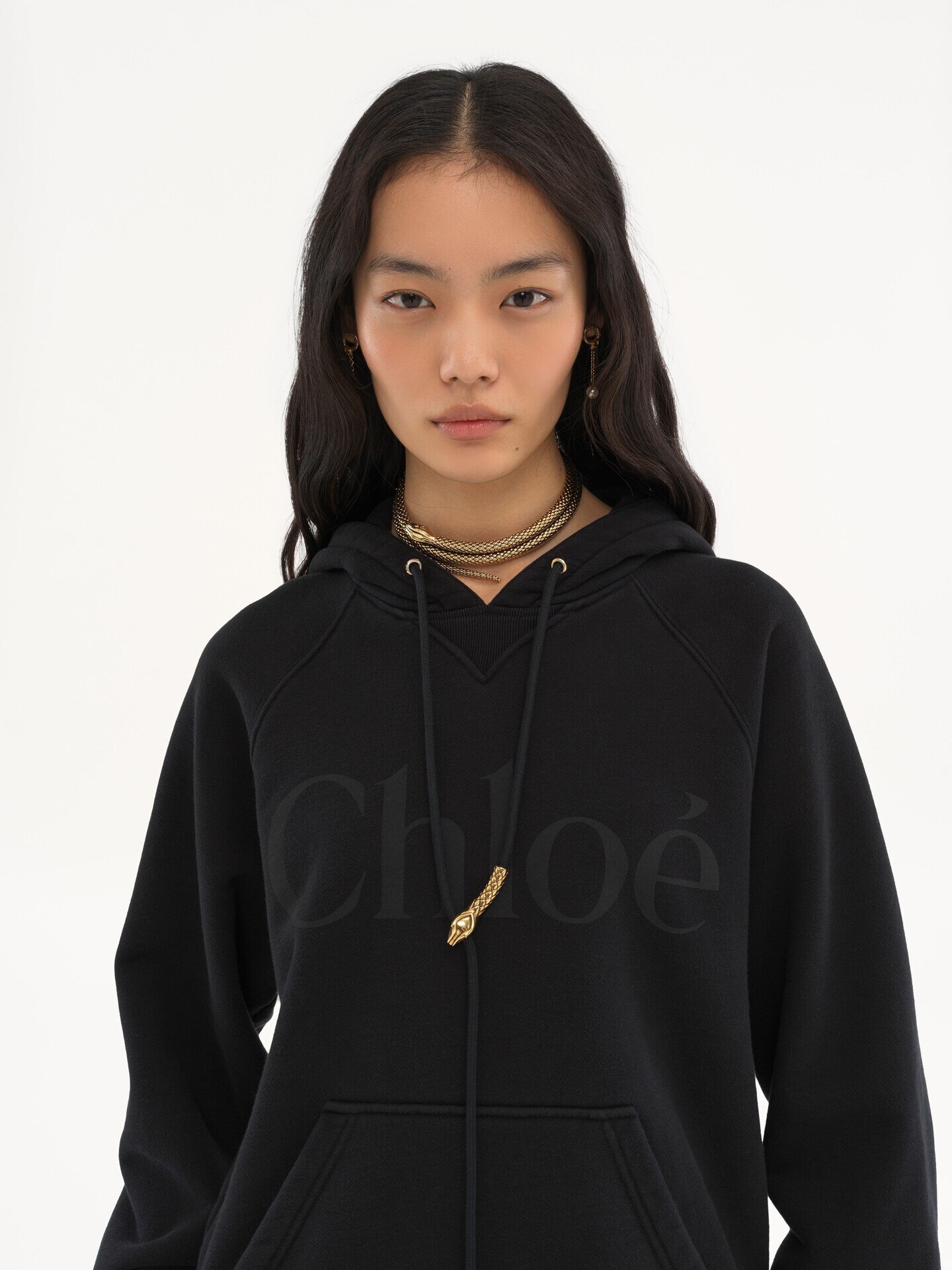 Gro&szlig;z&uuml;gig geschnittener Hoodie aus Baumwollfleece mit Logo - 6