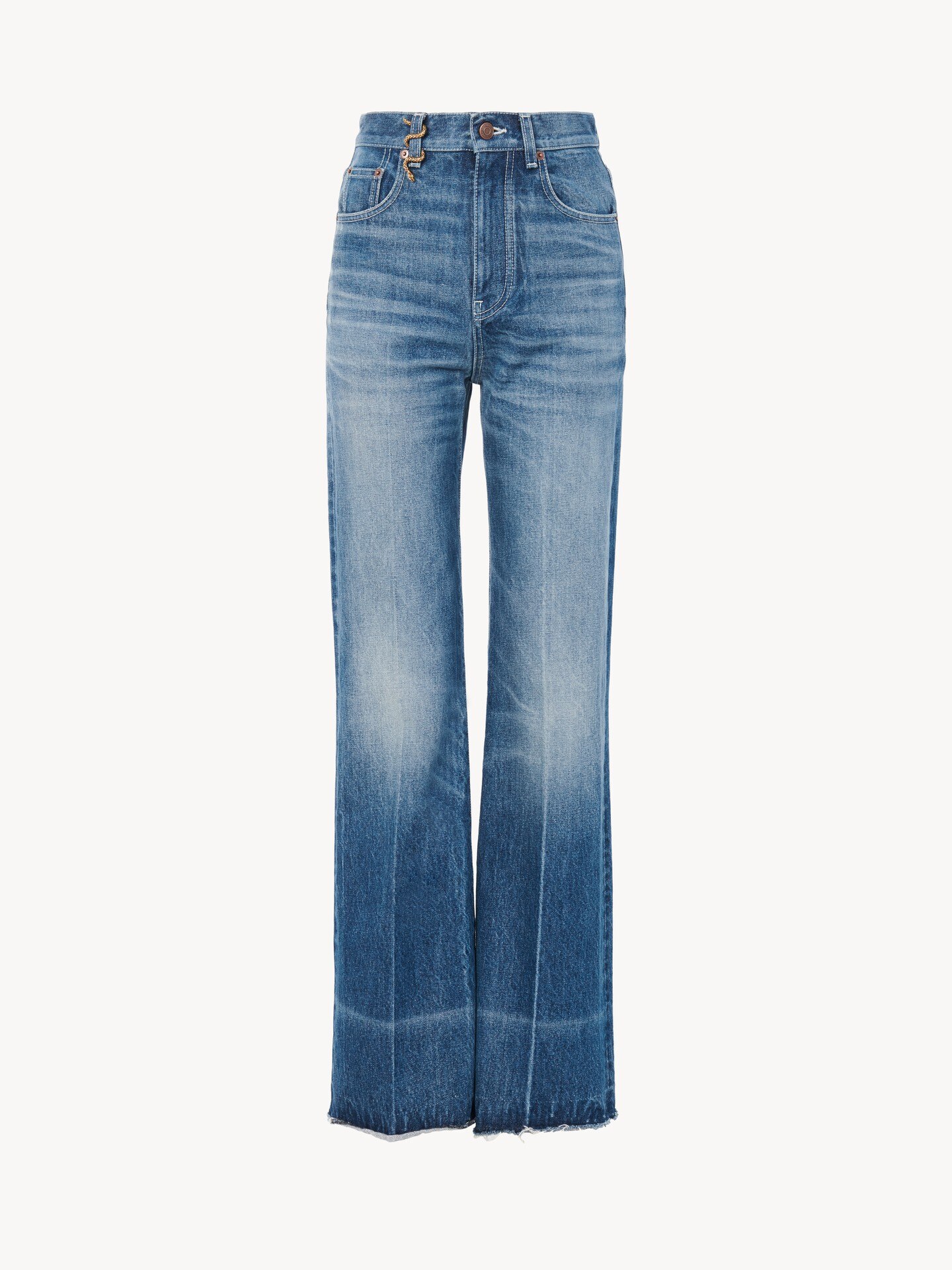 High-rise bootcut jeans in denim - 2