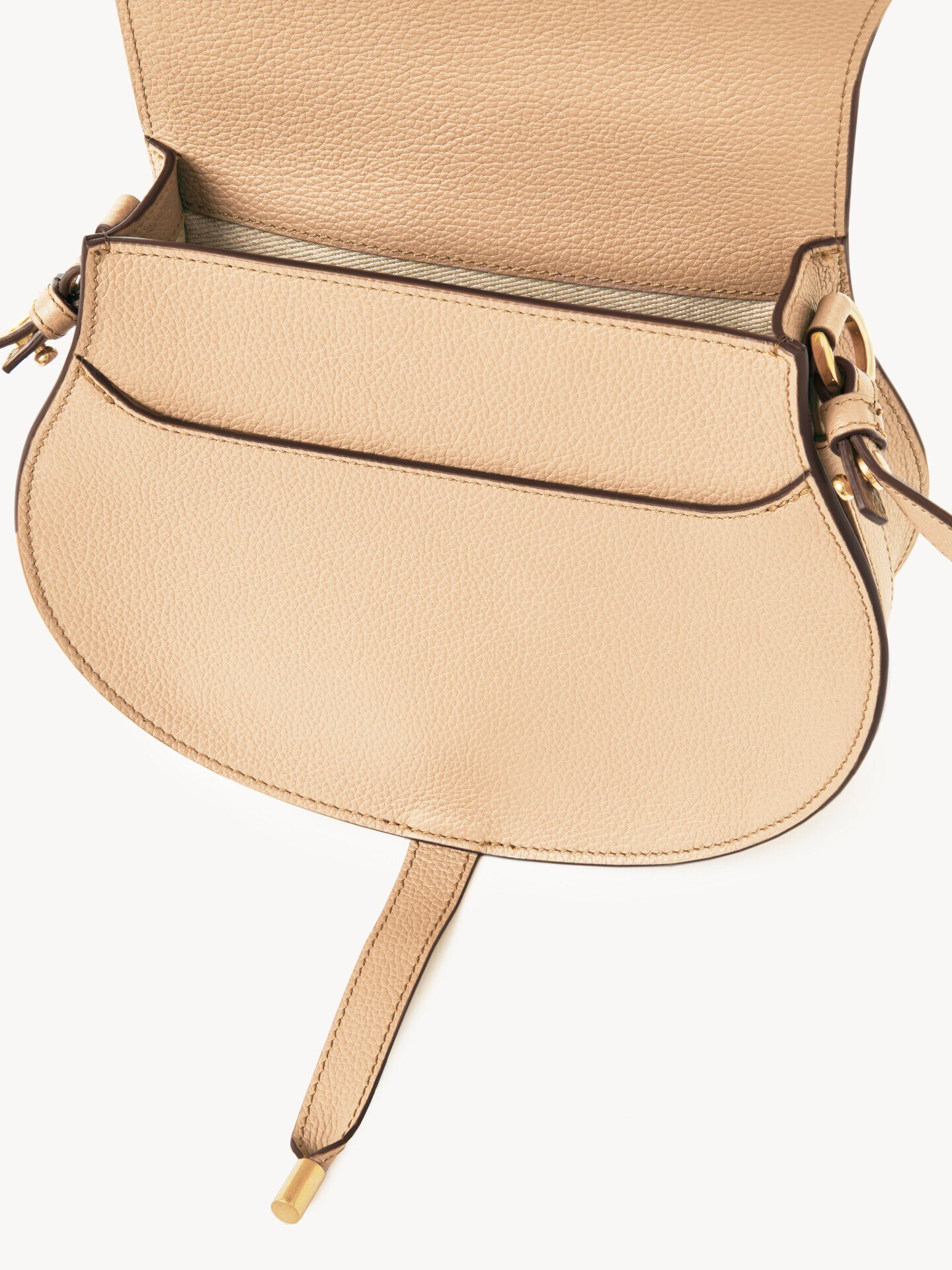 Marcie saddle bag in grained leather - 4.0